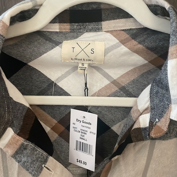 Cropped flannel top - Picture 2 of 2